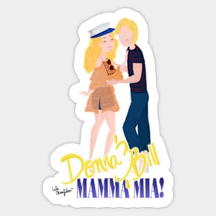 Donna and Bill Mamamia Sticker